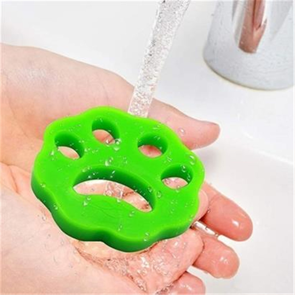 ShopZum 2 Adet Evcil Hayvanlar ve Çamaşır Makinesi İçin Pati Şekilli Renkli Tüy Temizleme Aparatı